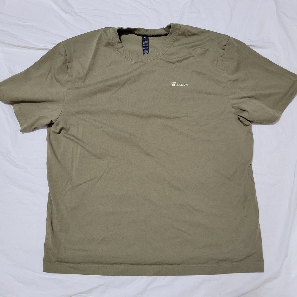 Lululemon Men's Size XL Zeroed In Short Sleeve T-Shirt In Green 1998 Logo